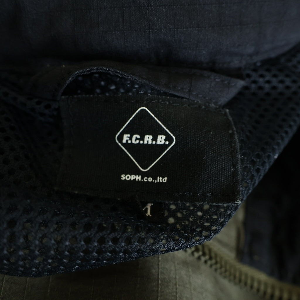 F.C.R.B./F.C.Real Bristol/FCRB(エフシーアールビー/エフシーレアルブリストル) SOPH フロントロゴプリント ジップアップ ナイロンシェルジャケット ブラウン/ブラック FCRB-0002