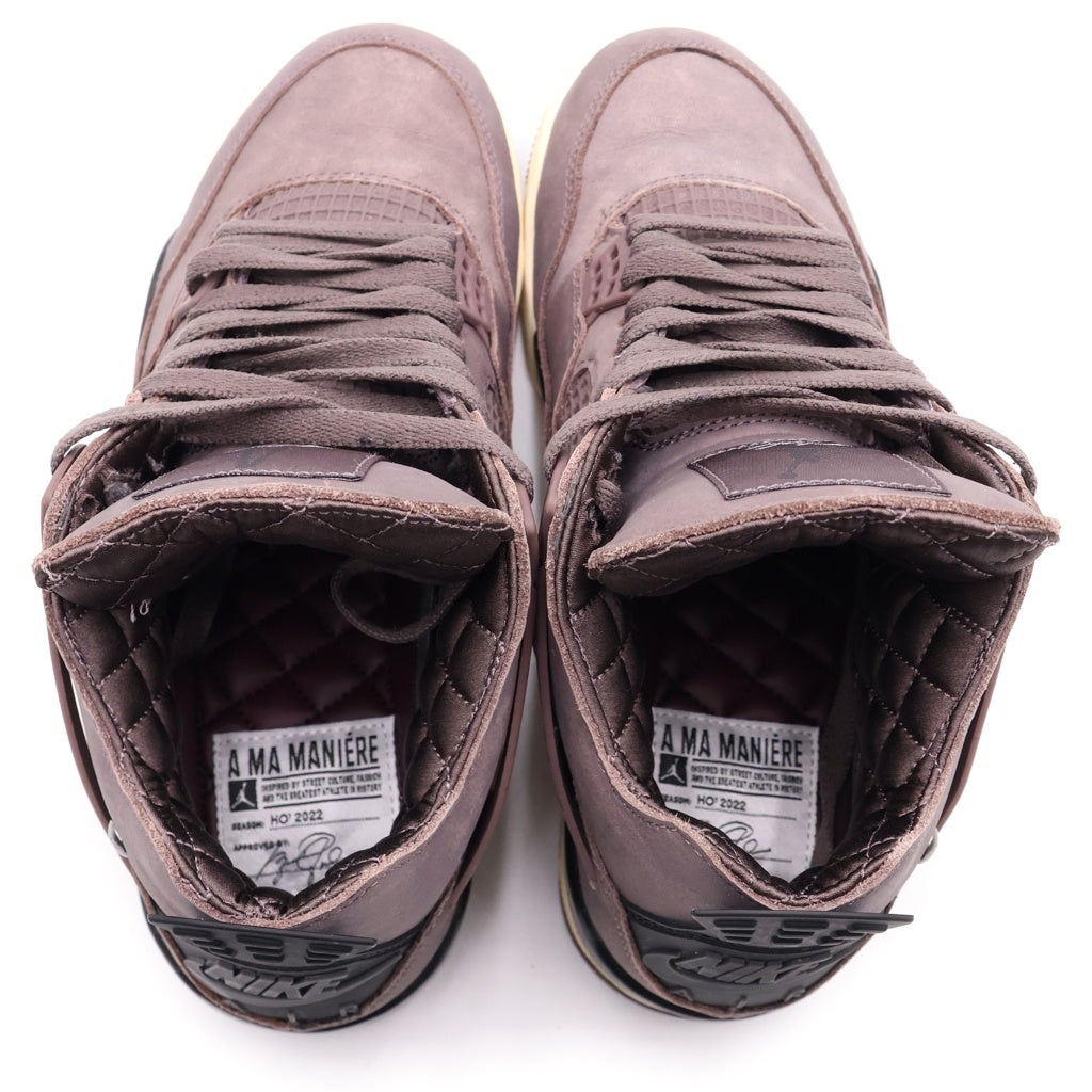 NIKE(ナイキ) ×A Ma Maniere Air Jordan 4 Violet Ore アママニエール エアジョーダン4 バイオレット オレ ハイカットスニーカー ブラウン US7/25cm DV6773-220