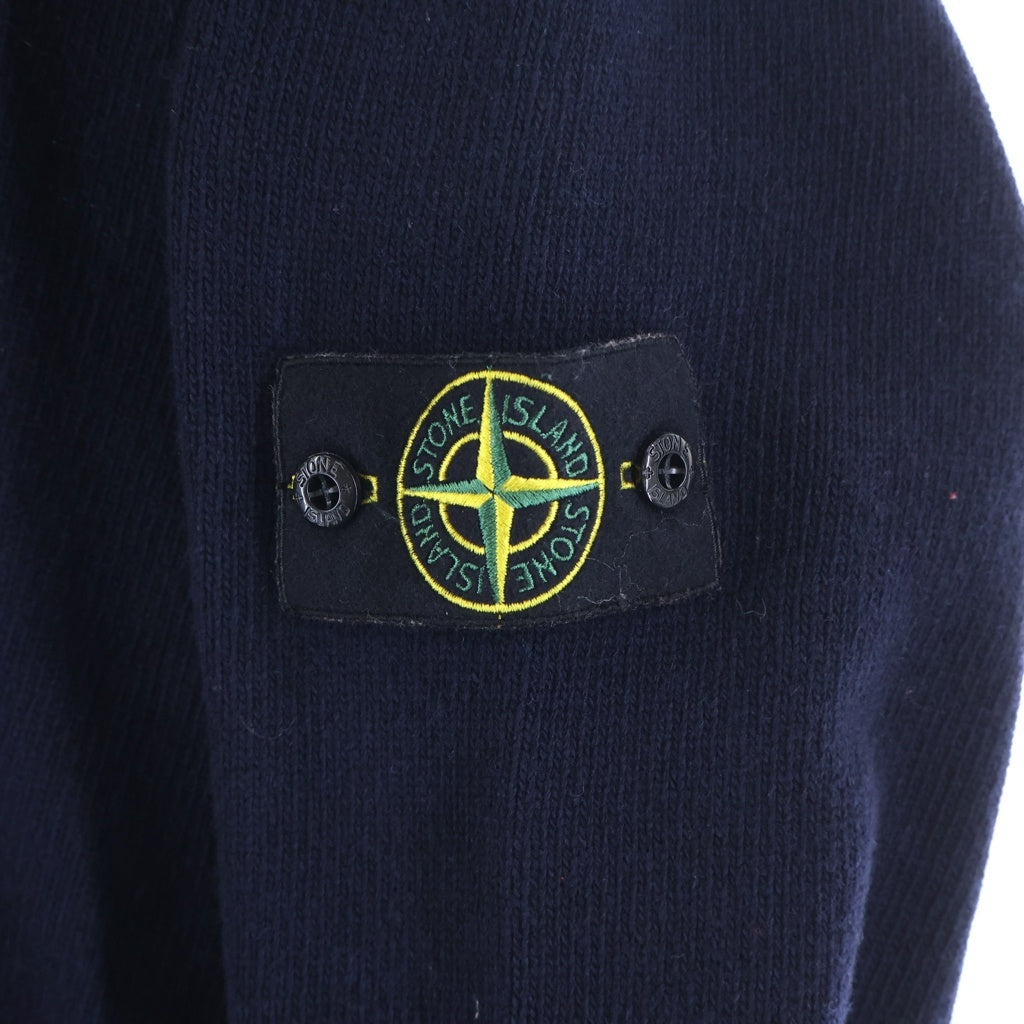 STONE ISLAND(ストーンアイランド) CREW NECK アームパッチ クルーネック長袖ニットトレーナー ネイビー 8115508A3