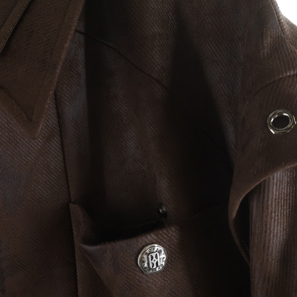 BIRTH OF ROYAL CHILD(バースオブロイヤルチャイルド) Suede Armor Jacket スエード アーマージャケット ブラウン