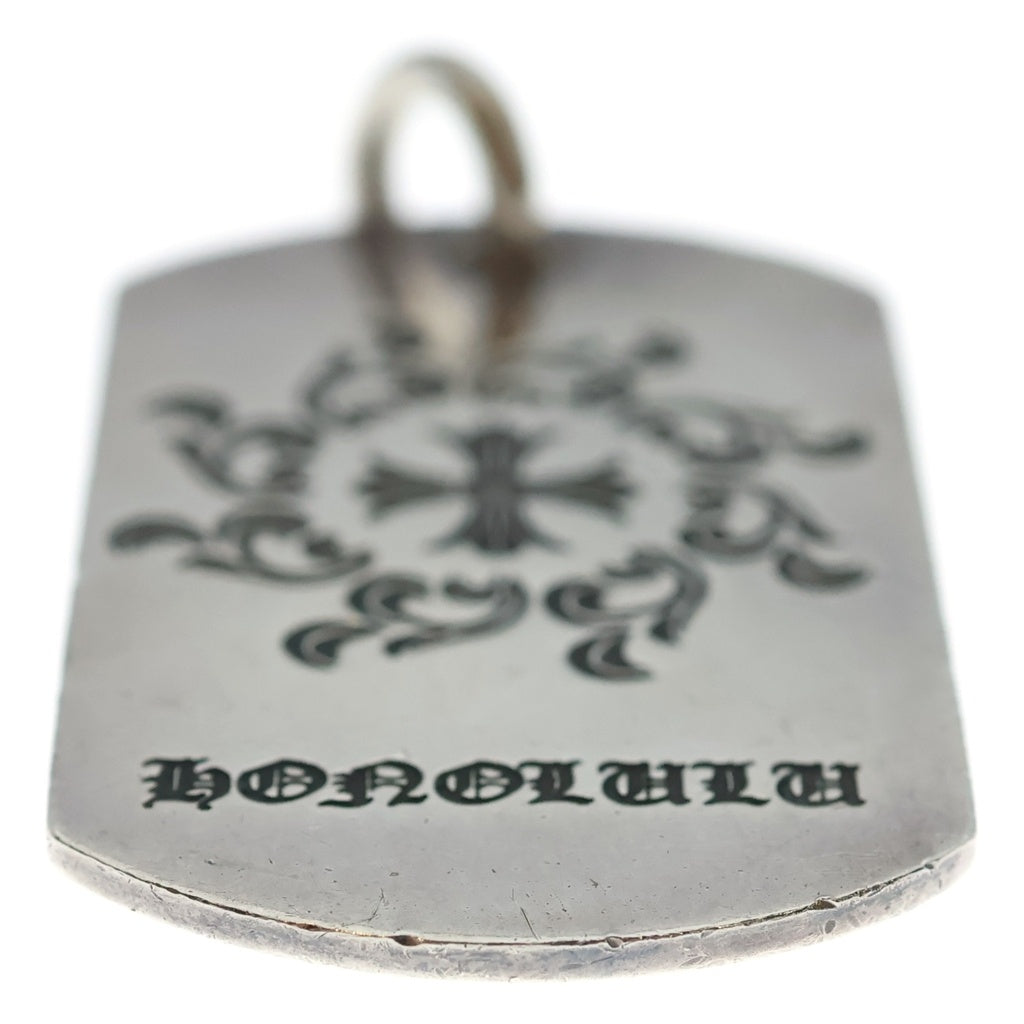 CHROME HEARTS(クロムハーツ) D TAG LRG LTD ラージドッグタグ ホノルル限定 ラージドッグタグ ネックレストップ シルバー