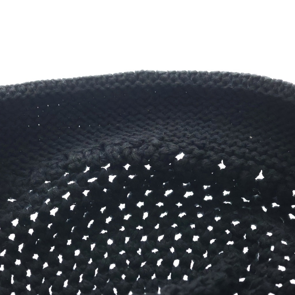 THE H.W.DOG&CO(ドッグアンドコー) COTTON KNIT HAT 紙パッチタグ コットンニットキャップ ビーニー ブラック レディース