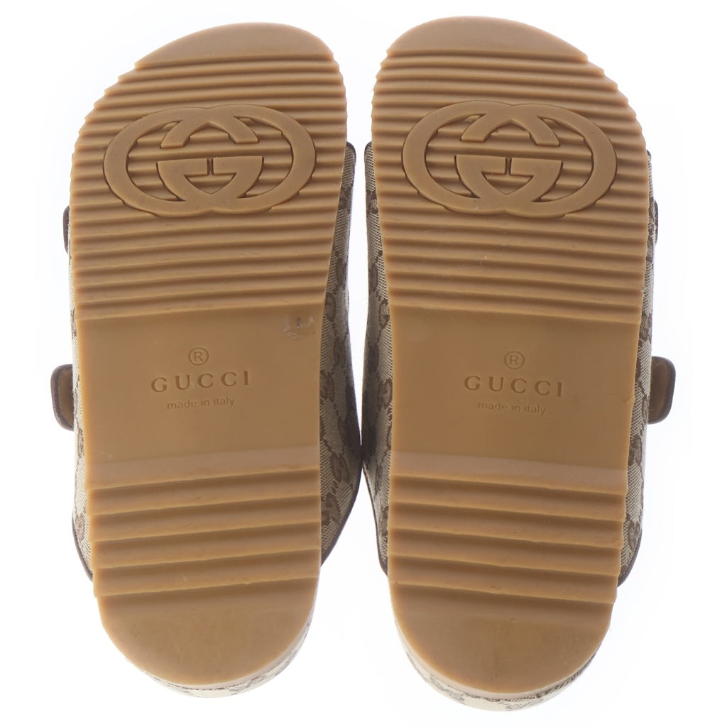 GUCCI(グッチ) GGロゴ キャンバス スライドサンダル ベージュ 658020