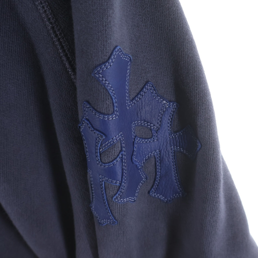 CHROME HEARTS(クロムハーツ) Y NOT HD PLVR GYN U PAPER JAM ラベル装飾 アームクロスパッチ プルオーバーパーカー ネイビー