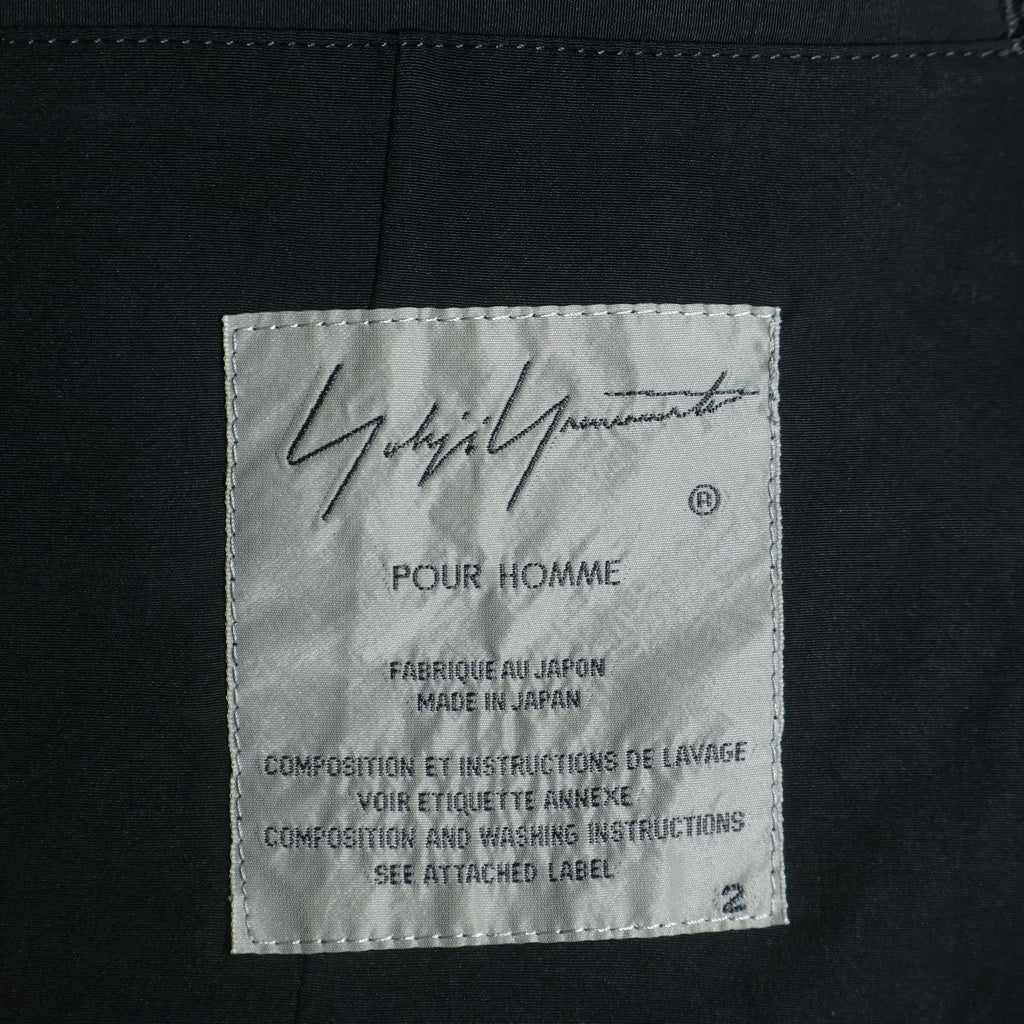 Yohji Yamamoto POUR HOMME(ヨウジヤマモト プールオム) 19SS 3B クレープテーラードジャケット ブラック HH-J41-500