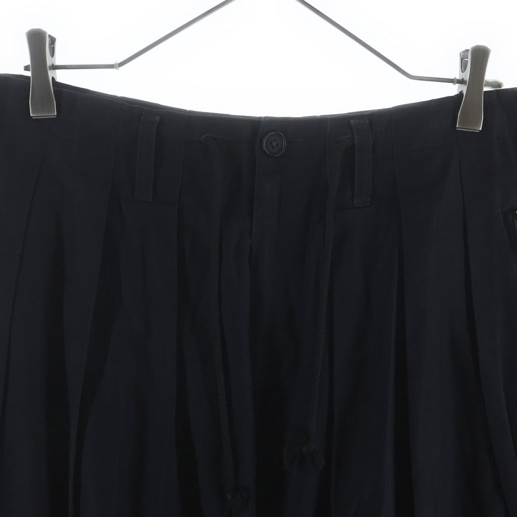 BLACK Scandal Yohji Yamamoto(ブラックスキャンダルヨウジヤマモト) 20AW Basic Balloon Pants ドローストリング付きベーシックバルーンパンツ ブラック HR-P09-005