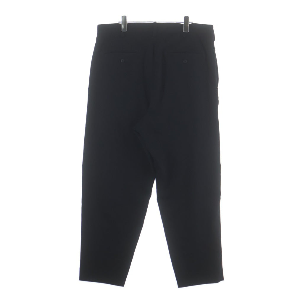 Yohji Yamamoto POUR HOMME(ヨウジヤマモト プールオム) 24SS ウールギャバ サイドポケットスラックスパンツ ブラック HS-P48-100
