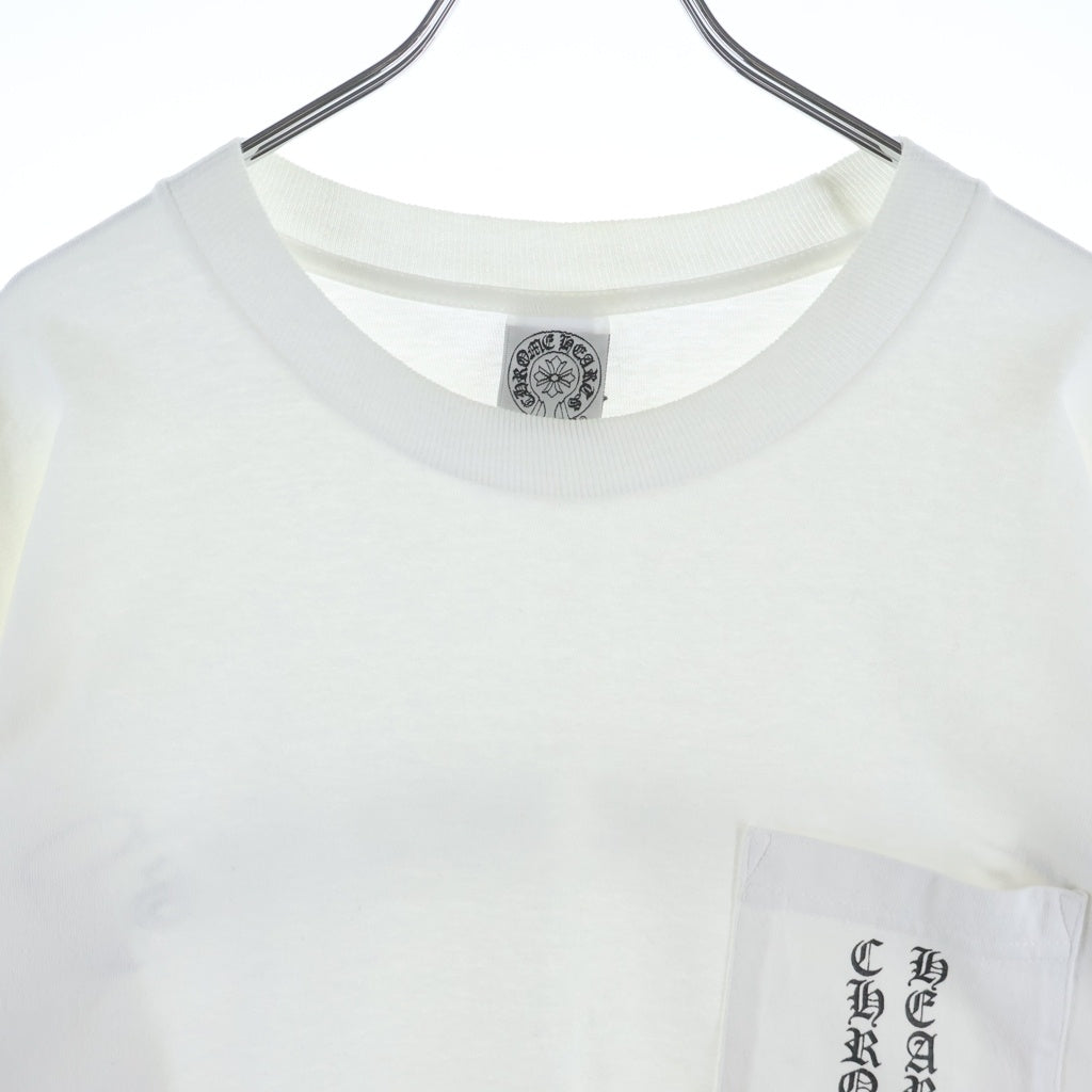 CHROME HEARTS(クロムハーツ) OLD バックスクロールラベル クルーネック長袖Tシャツカットソー ホワイト