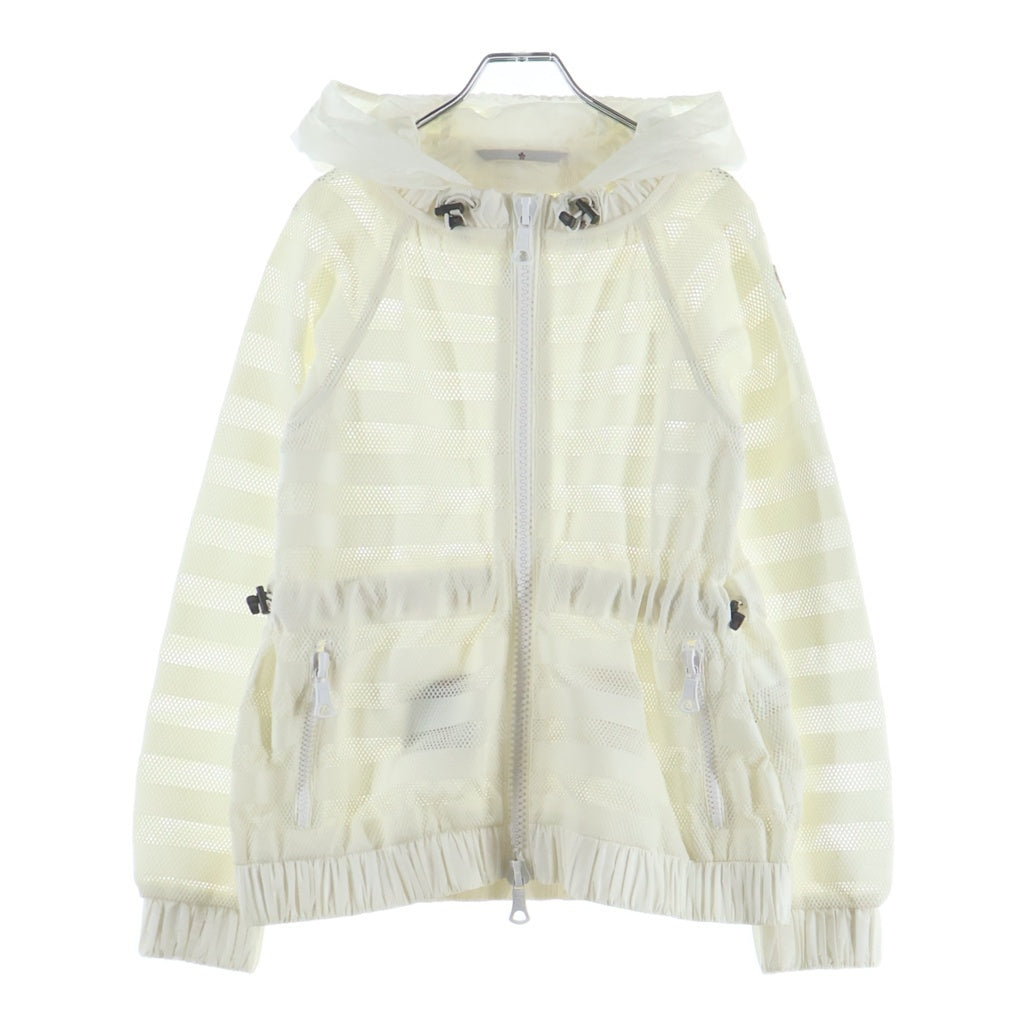 MONCLER(モンクレール) CAMLEZ JACKET メッシュボーダーフーディージップアップジャケット レディース ホワイト 510984607355 53572