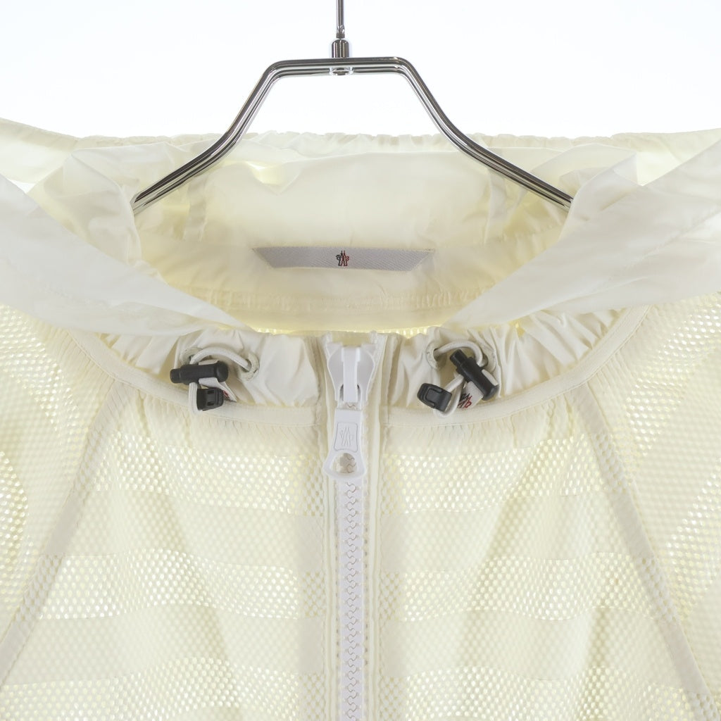 MONCLER(モンクレール) CAMLEZ JACKET メッシュボーダーフーディージップアップジャケット レディース ホワイト 510984607355 53572