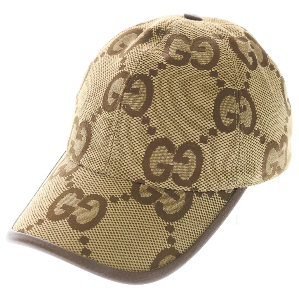 GUCCI(グッチ) ジャンボGG柄 キャンバス ベースボールキャップ 帽子 ベージュ 681264 601491 レディース