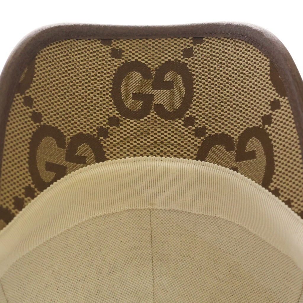 GUCCI(グッチ) ジャンボGG柄 キャンバス ベースボールキャップ 帽子 ベージュ 681264 601491 レディース
