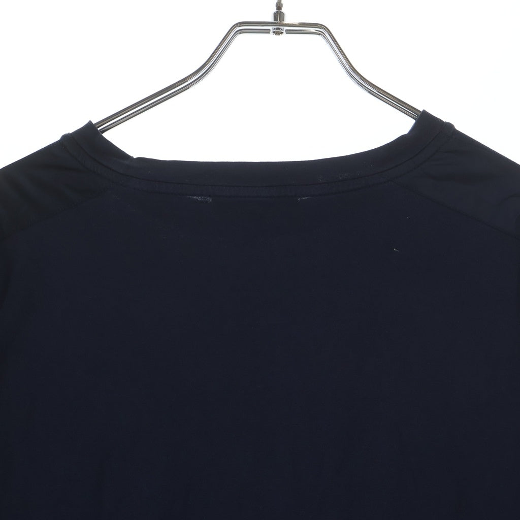 PRADA(プラダ) フロントロゴラバー クルーネック半袖Tシャツカットソー ネイビー 0000ET-X06GD-0002