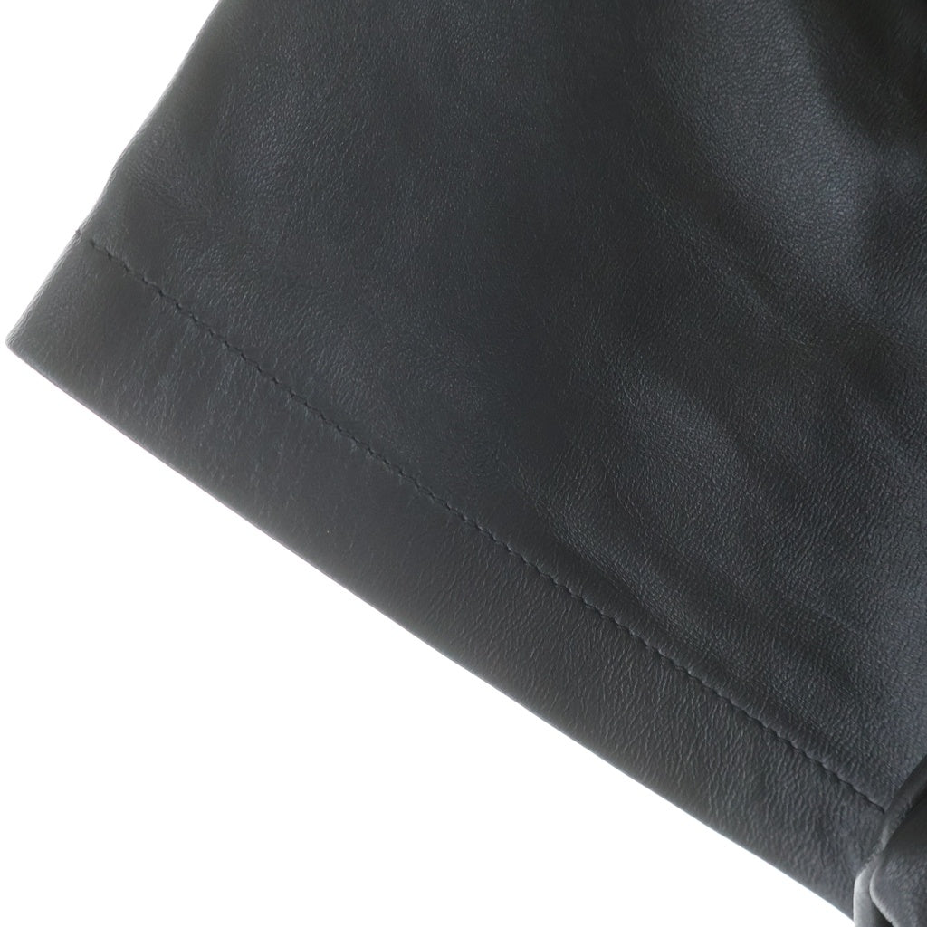 LOUIS VUITTON(ルイヴィトン) フロントボタン レザー 半袖シャツ ブラック RW251 WB MCX FSLB98
