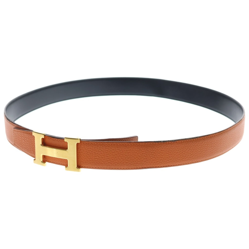 HERMES(エルメス) Hバックル コンスタンス ゴールド金具 リバーシブルレザーベルト ゴールド/オレンジ/ブラック A刻印 レディース