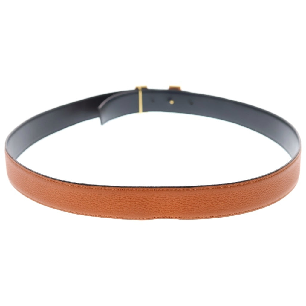 HERMES(エルメス) Hバックル コンスタンス ゴールド金具 リバーシブルレザーベルト ゴールド/オレンジ/ブラック A刻印 レディース