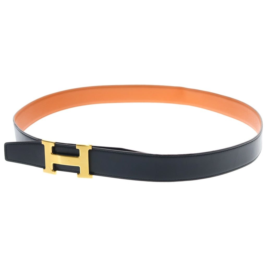 HERMES(エルメス) Hバックル コンスタンス ゴールド金具 リバーシブルレザーベルト ゴールド/オレンジ/ブラック A刻印 レディース