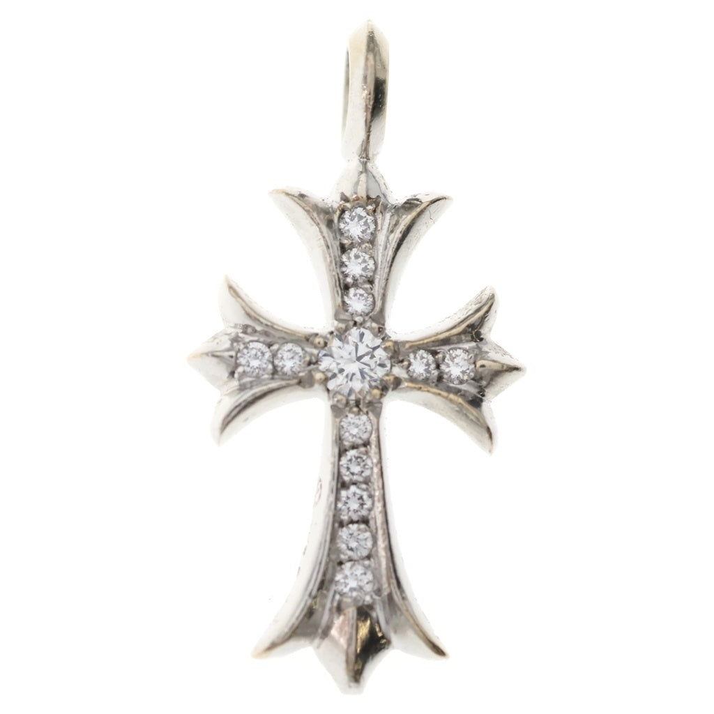 CHROME HEARTS(クロムハーツ) 18KWG TNY CRSF P/DIA タイニーファットクロス PAVEダイヤ ペンダントトップ ホワイトゴールド BCA008
