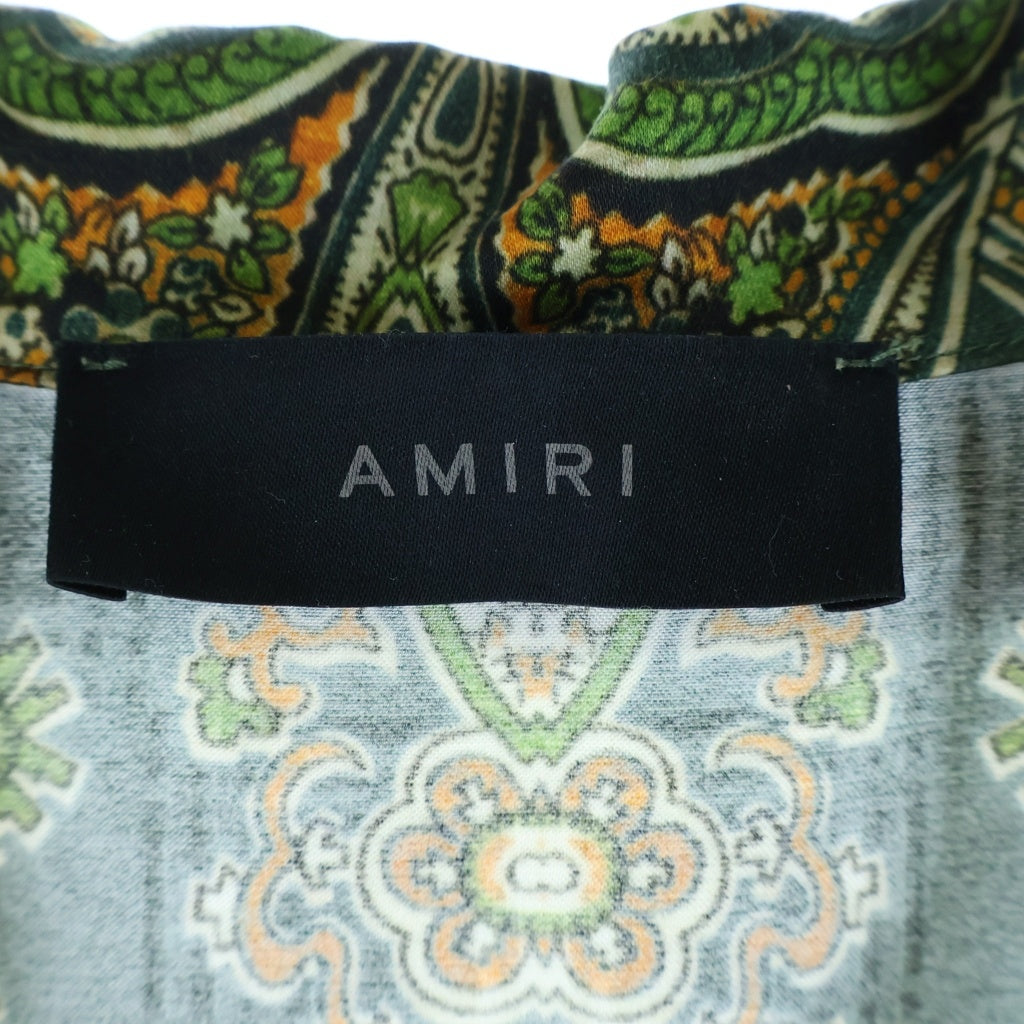 AMIRI(アミリ) TAPESTRY LS BOWLING SHIRT タペストリー柄 裾フリンジ ボウリングシャツ 長袖オープンカラーシャツ マルチカラー