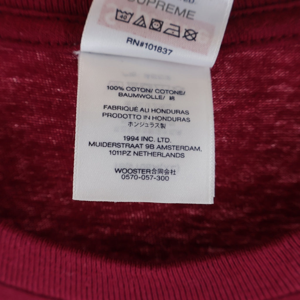 SUPREME(シュプリーム) 25AW Dust Tee フロンプリント クルーネック半袖Tシャツカットソー レッド