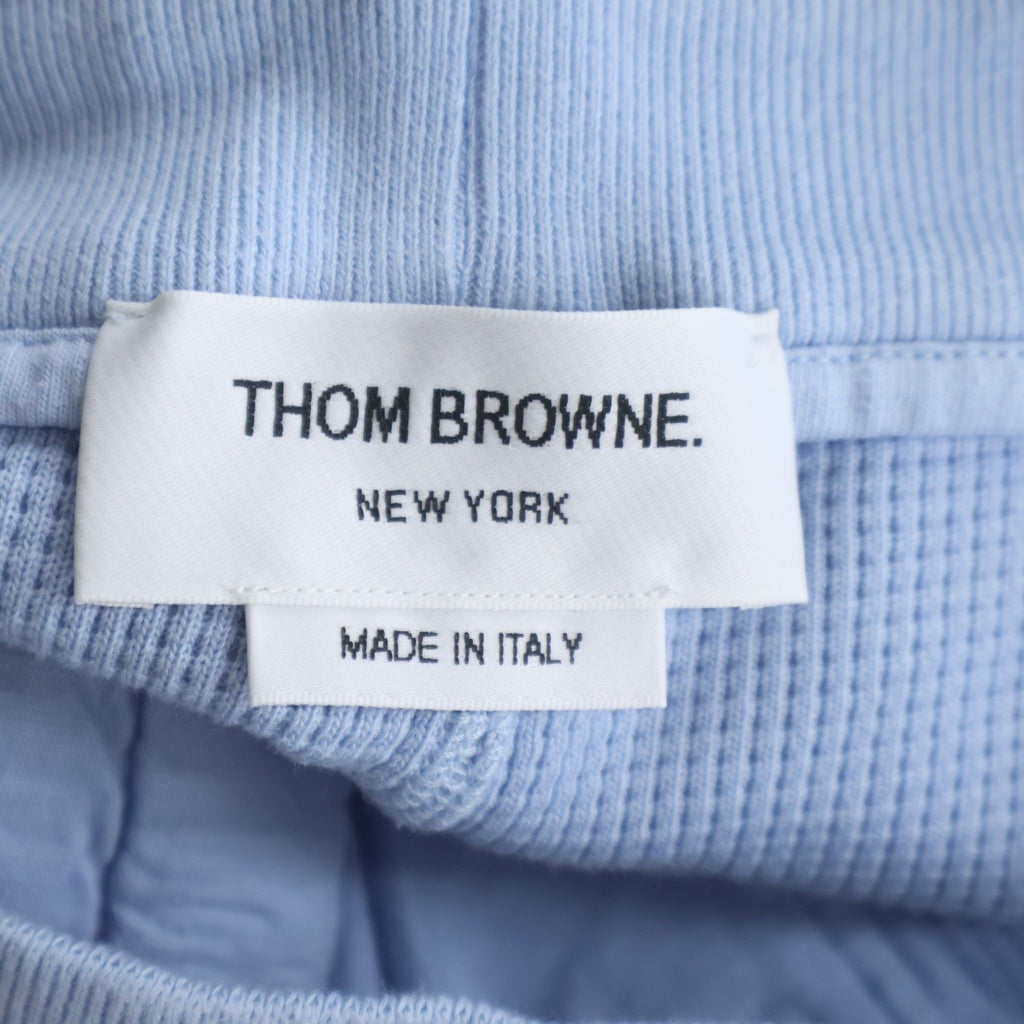 THOM BROWNE(トムブラウン) 4BAR コットンワッフルニットスウェットパンツ ブルー MJQ082A-06452-480