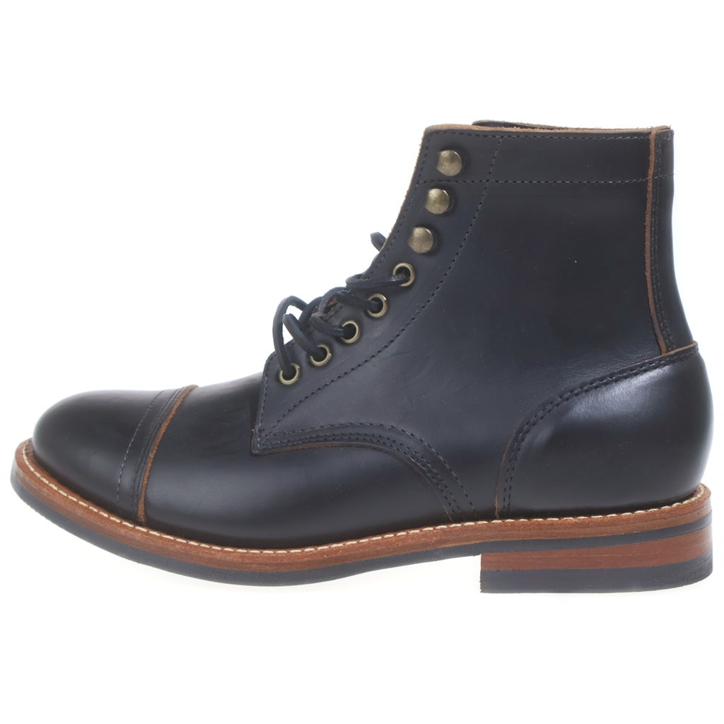 OAK STREET BOOTMAKERS(オークストリート ブーツメーカーズ) Cap-toe Trench Boot キャップトウ レザートレンチブーツ ブラック