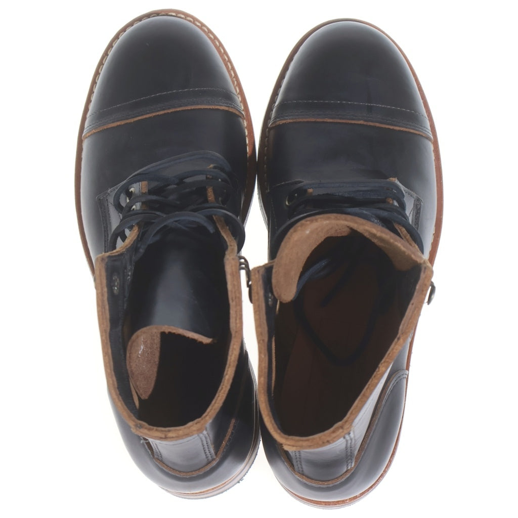 OAK STREET BOOTMAKERS(オークストリート ブーツメーカーズ) Cap-toe Trench Boot キャップトウ レザートレンチブーツ ブラック