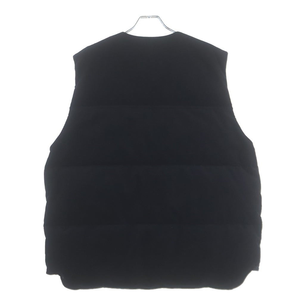 THE NORTH FACE PURPLE LABEL(ノースフェイスパープルレーベル) Corduroy Down Vest ロゴ刺繍 コーデュロイダウンベスト ブラック ND2559N