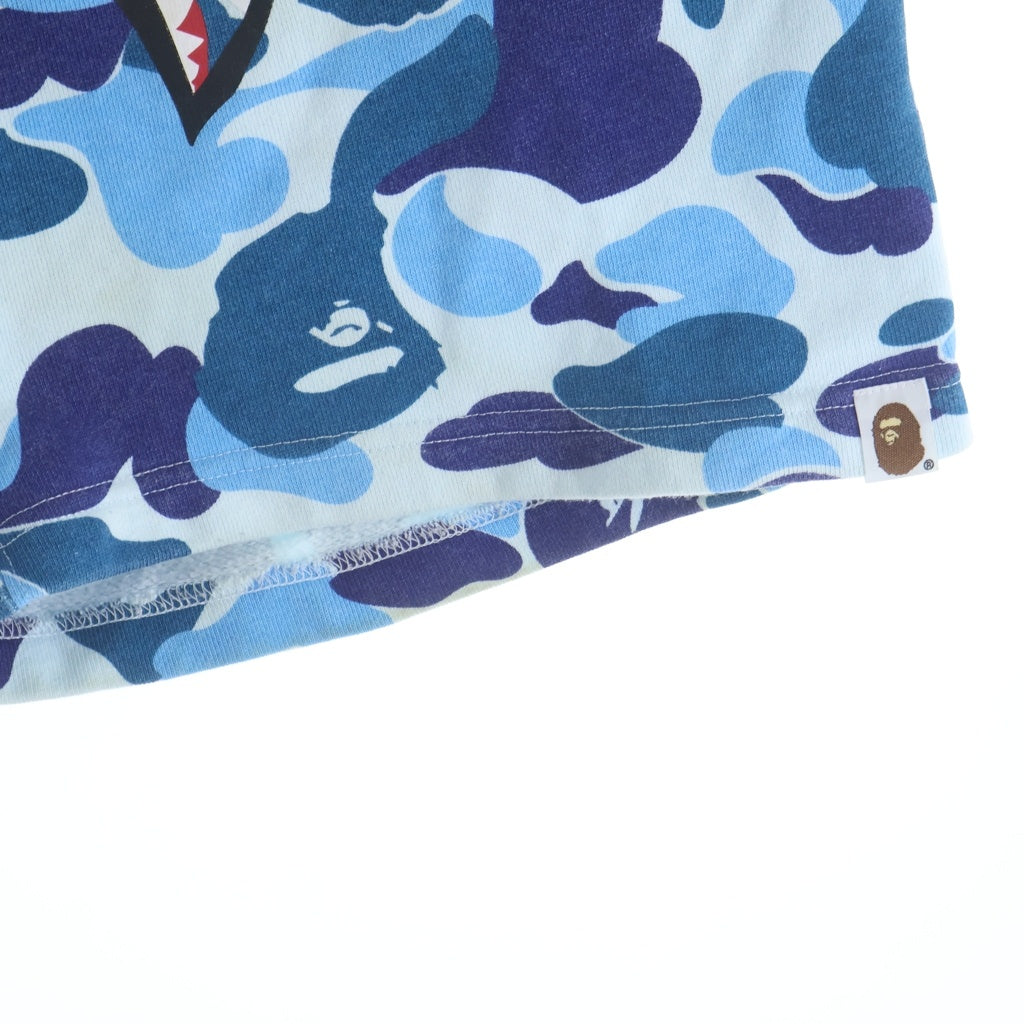 A BATHING APE(アベイシングエイプ) ABC CAMO SHARK SWEAT SHORTS カモシャークスウェットハーフパンツ ブルー 1M30-153-004