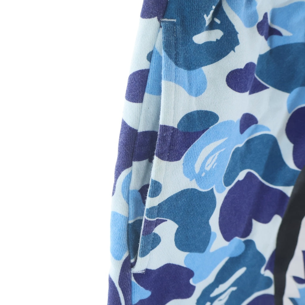 A BATHING APE(アベイシングエイプ) ABC CAMO SHARK SWEAT SHORTS カモシャークスウェットハーフパンツ ブルー 1M30-153-004