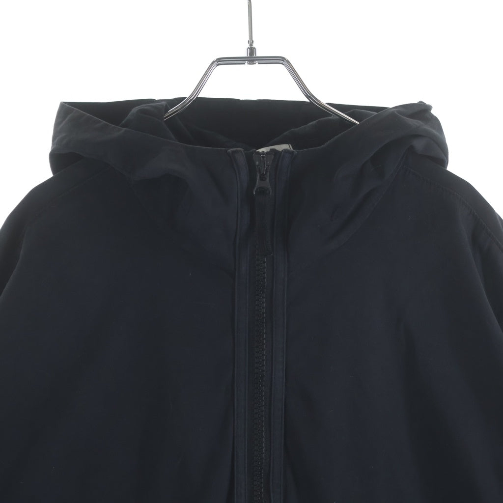 STONE ISLAND(ストーンアイランド) QUARTER ZIP POPOVER HOODED SMOCK ショルダーロゴワッペン クォータージップ プルオーバースモック ブラック 731510510