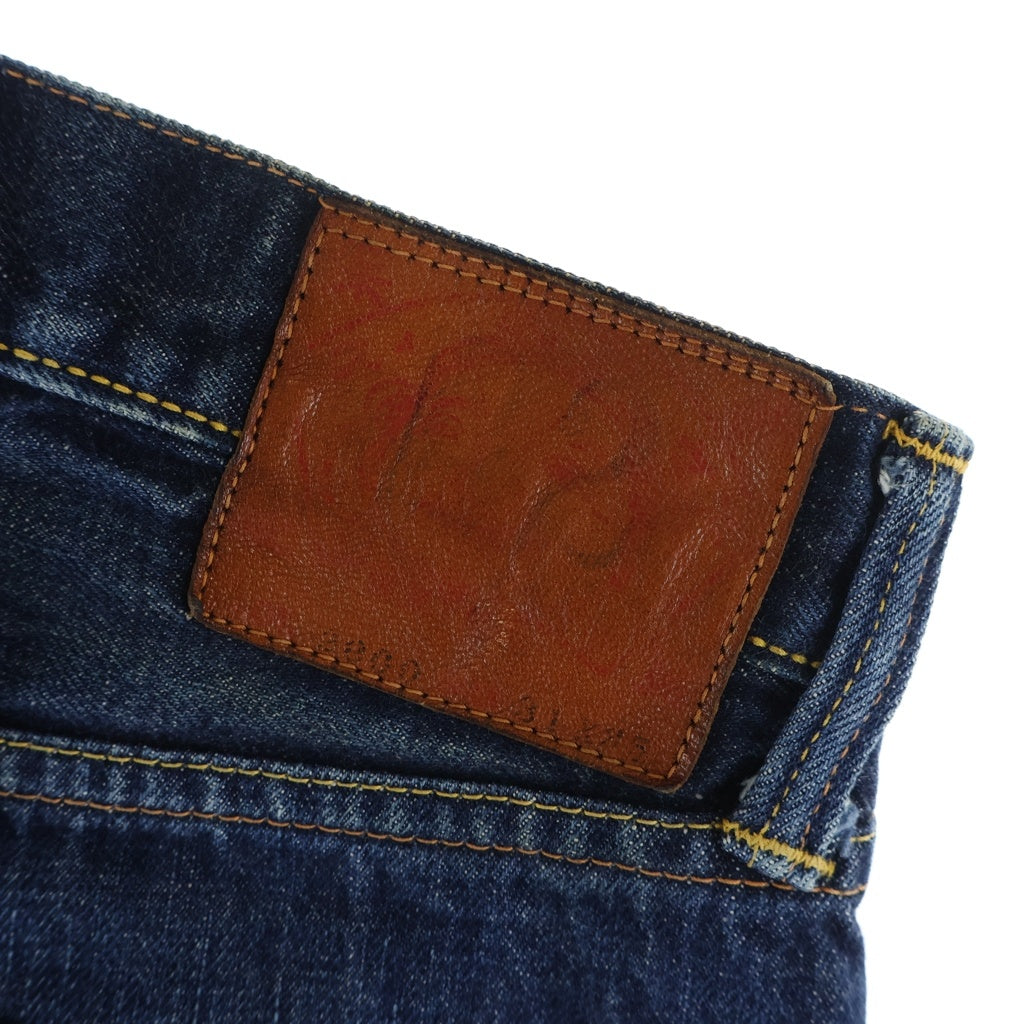 EVISU(エビス) 2000 No.2 カモメプリント ボタンフライ ストレートデニムパンツ インディゴ