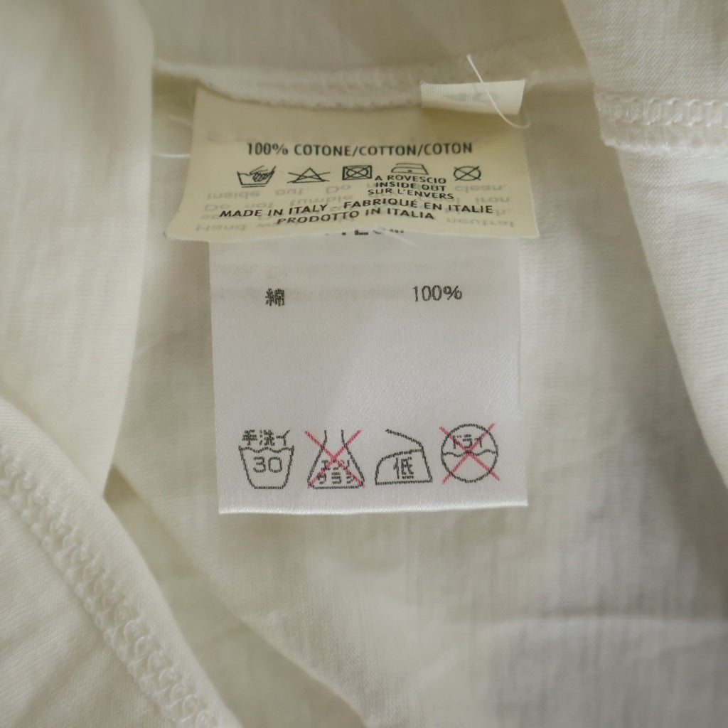 YVES SAINT LAURENT(イヴサンローラン) LOVE Print フロントラブプリント クルーネック半袖Tシャツカットソー ホワイト/ブラック 254290Y1LQM