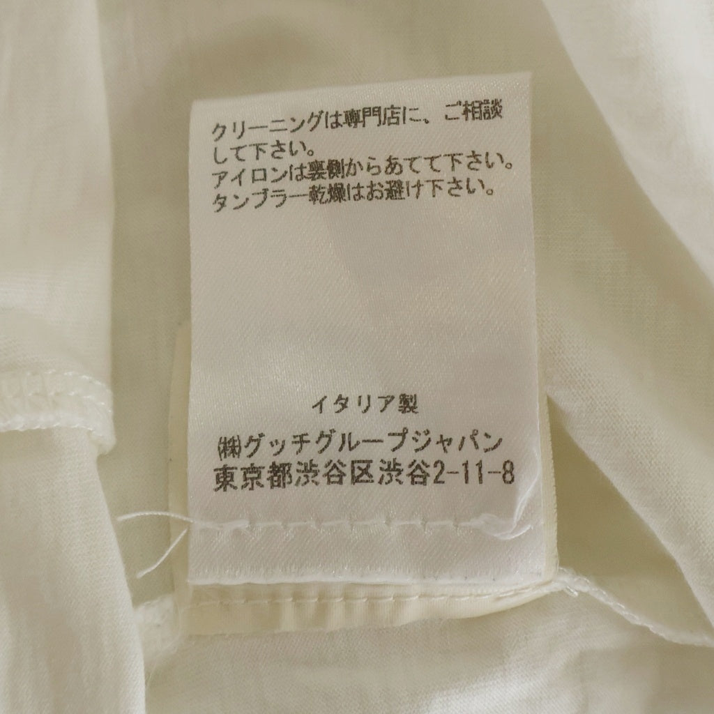 YVES SAINT LAURENT(イヴサンローラン) LOVE Print フロントラブプリント クルーネック半袖Tシャツカットソー ホワイト/ブラック 254290Y1LQM