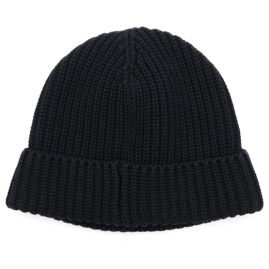 MONCLER(モンクレール) BERRETTO TRICOT HAT フロントロゴ ビーニー ニット帽 ブラック