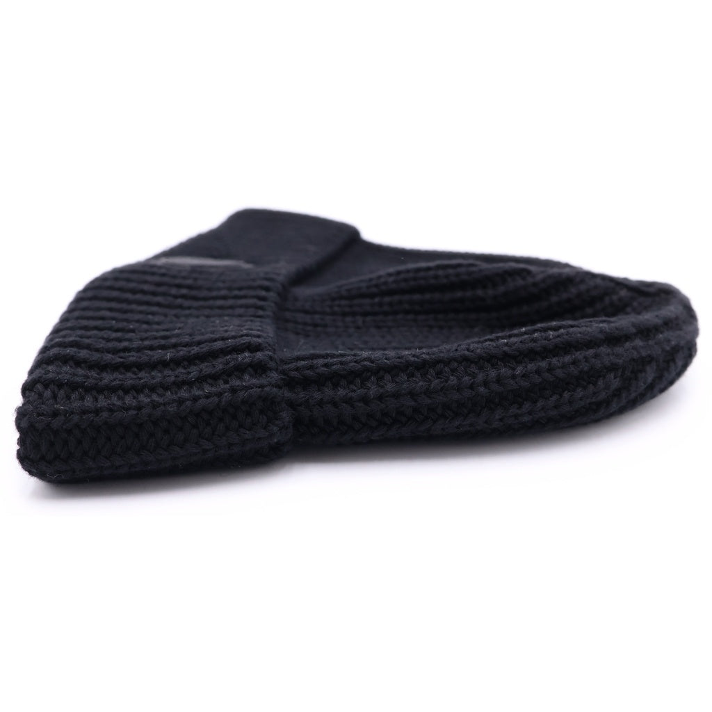 MONCLER(モンクレール) BERRETTO TRICOT HAT フロントロゴ ビーニー ニット帽 ブラック