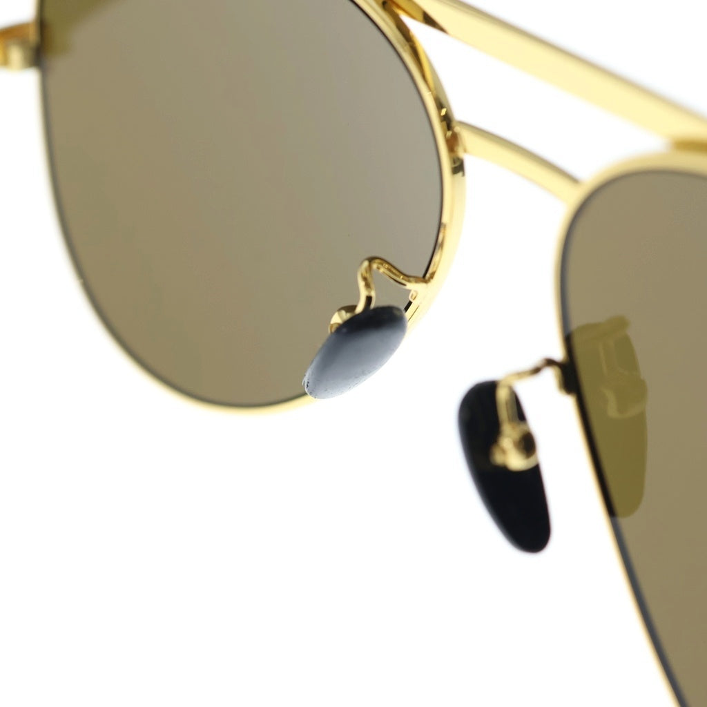 GUCCI(グッチ) サイドテンプルロゴ ウェリントンサングラス ゴールド GG1163S