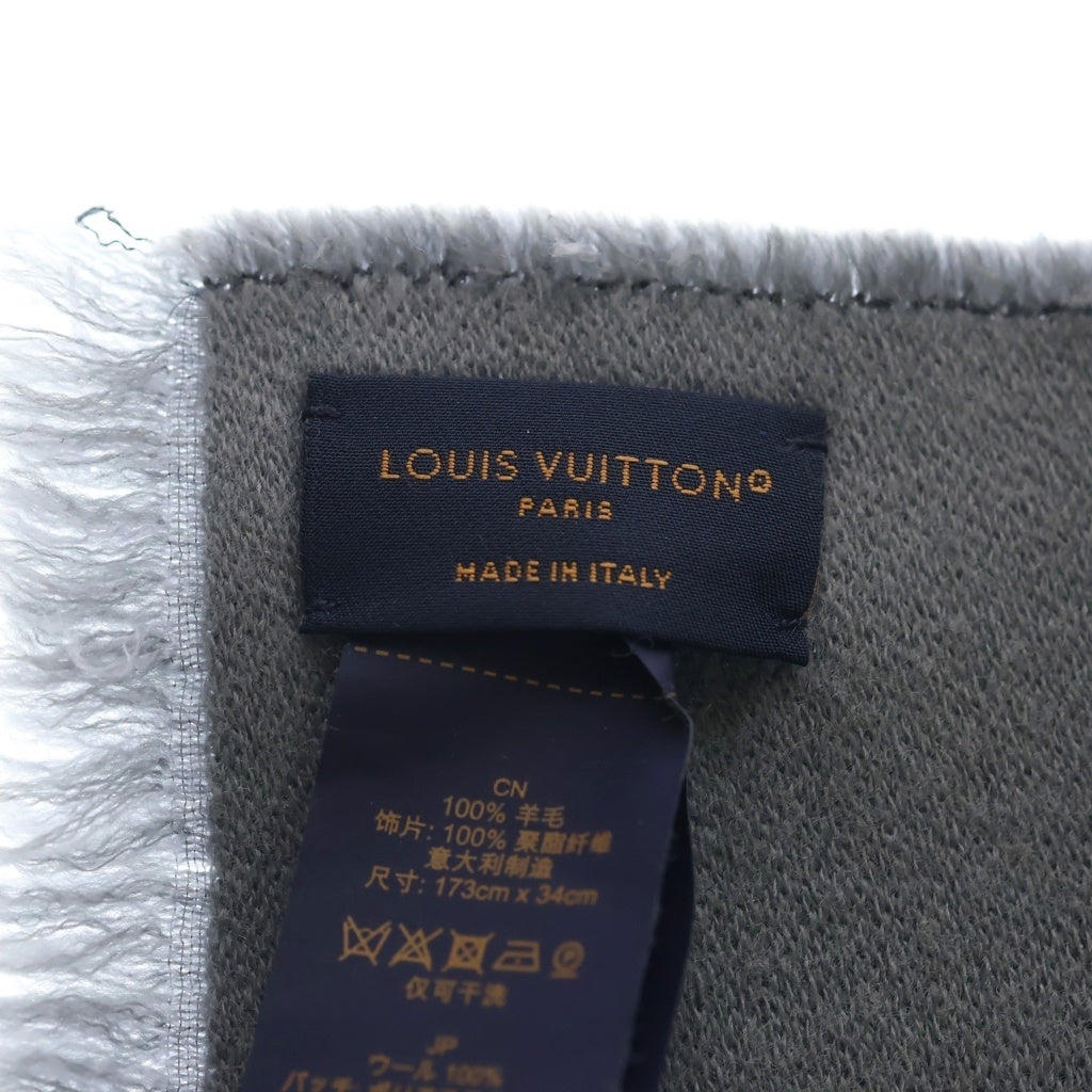 LOUIS VUITTON(ルイヴィトン) マフラー・ヴィヴィエンヌ CVD モノグラムロゴ ウールマフラー グレー レディース