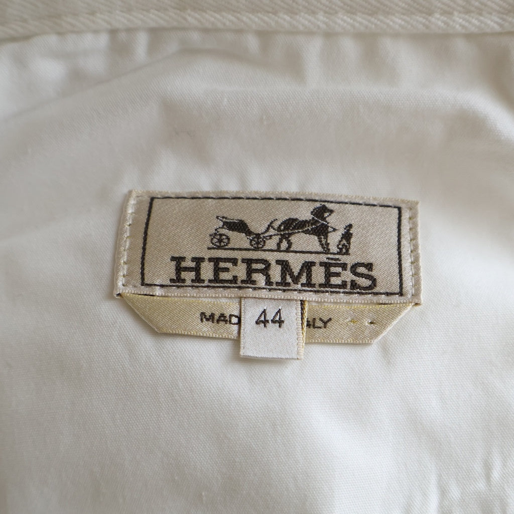 HERMES(エルメス) コットンセリエボタンフライデニムパンツ ホワイト