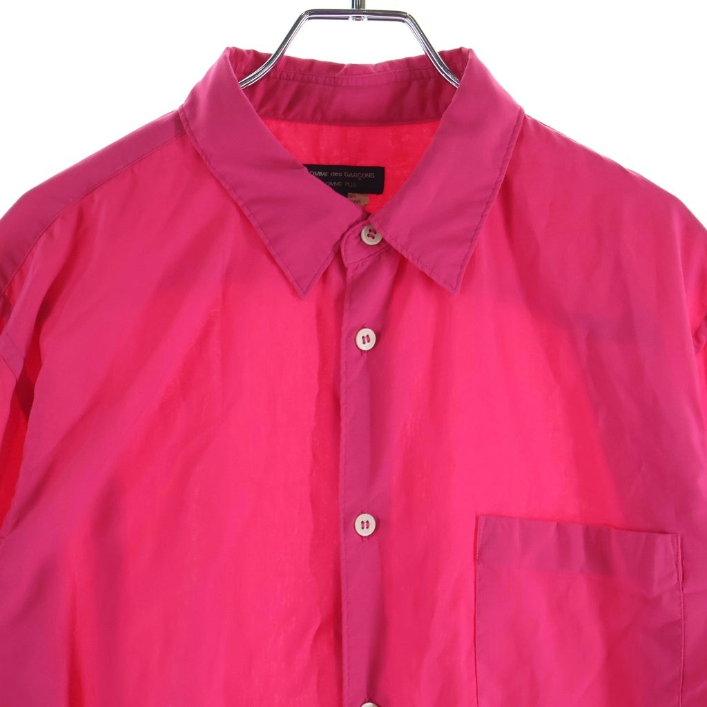 COMME des GARCONS HOMME PLUS(コムデギャルソンオムプリュス) 25SS ボタンダウン長袖シャツ ピンク PO-B032 レディース