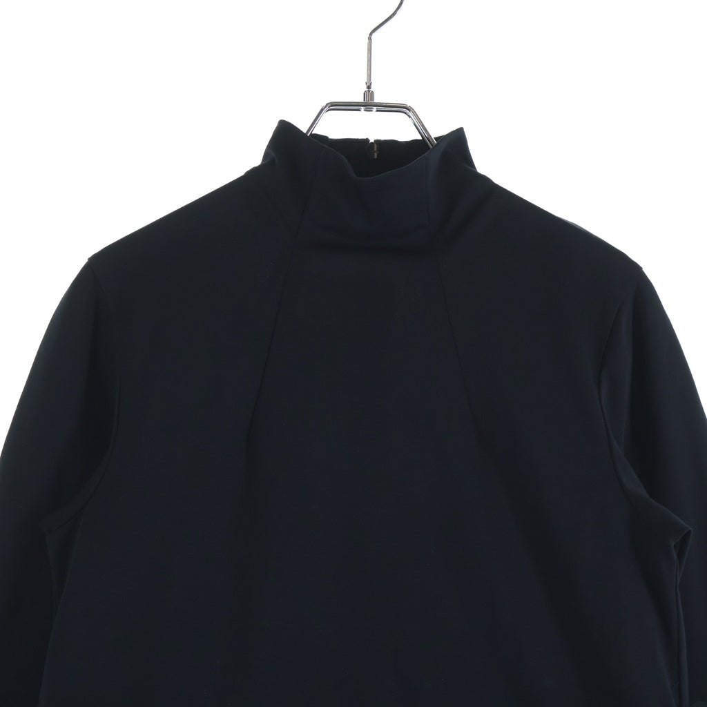 NOIR KEI NINOMIYA(ノワール ケイニノミヤ) 22SS ボトルネック長袖ナイロンフリルカットソー レディース ブラック 3I-T002