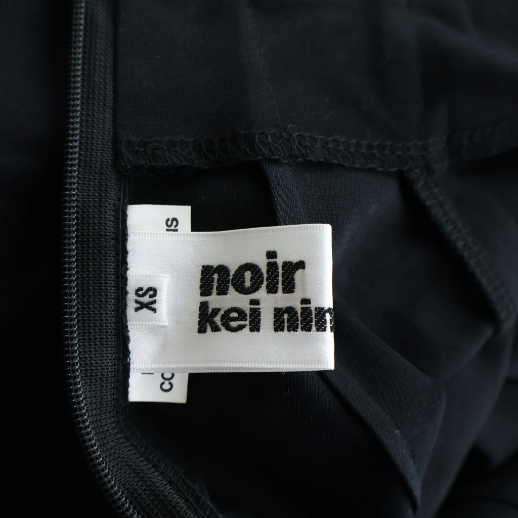 NOIR KEI NINOMIYA(ノワール ケイニノミヤ) 22SS ボトルネック長袖ナイロンフリルカットソー レディース ブラック 3I-T002