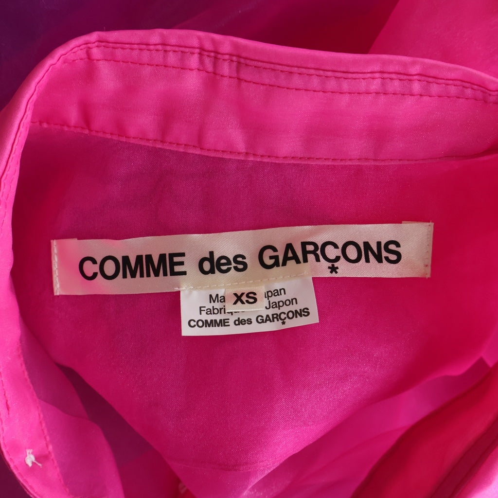 COMME des GARCONS(コムデギャルソン) 25SS シースルーデザイン ボタンダウン長袖シャツ レディース ピンク GO-B011