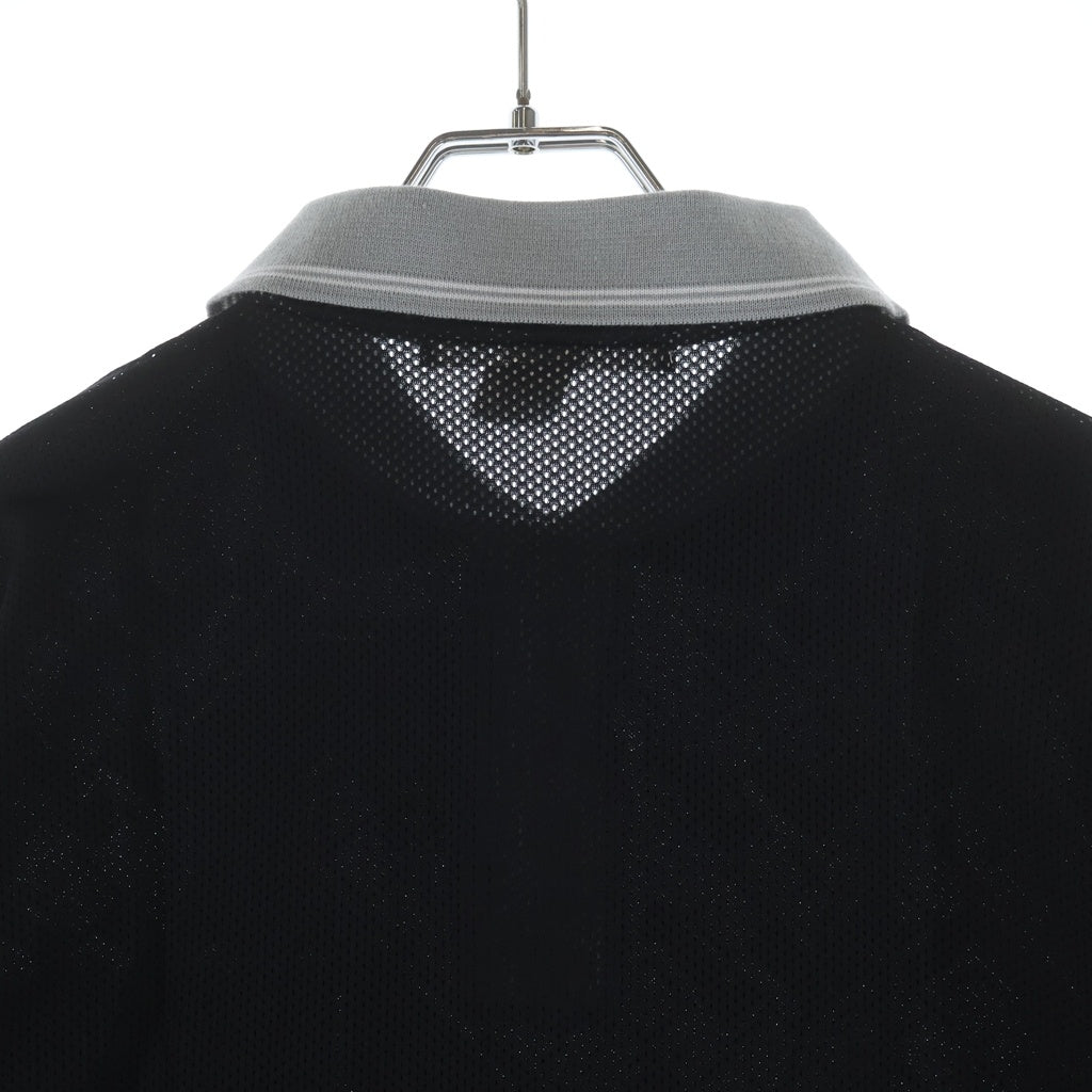 COMME des GARCONS SHIRT(コムデギャルソンシャツ) メッシュ切り替えデザイン 半袖ポロシャツ ブラック S13808