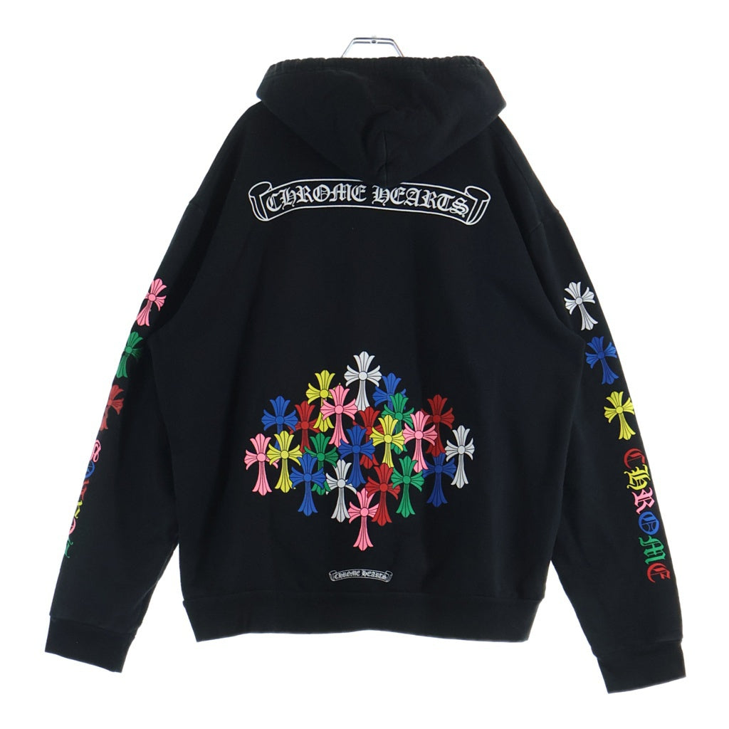 CHROME HEARTS(クロムハーツ) MLTCOL CEM CRS HD PLVR マルチセメタリー プルオーバーパーカー ブラック/マルチカラー