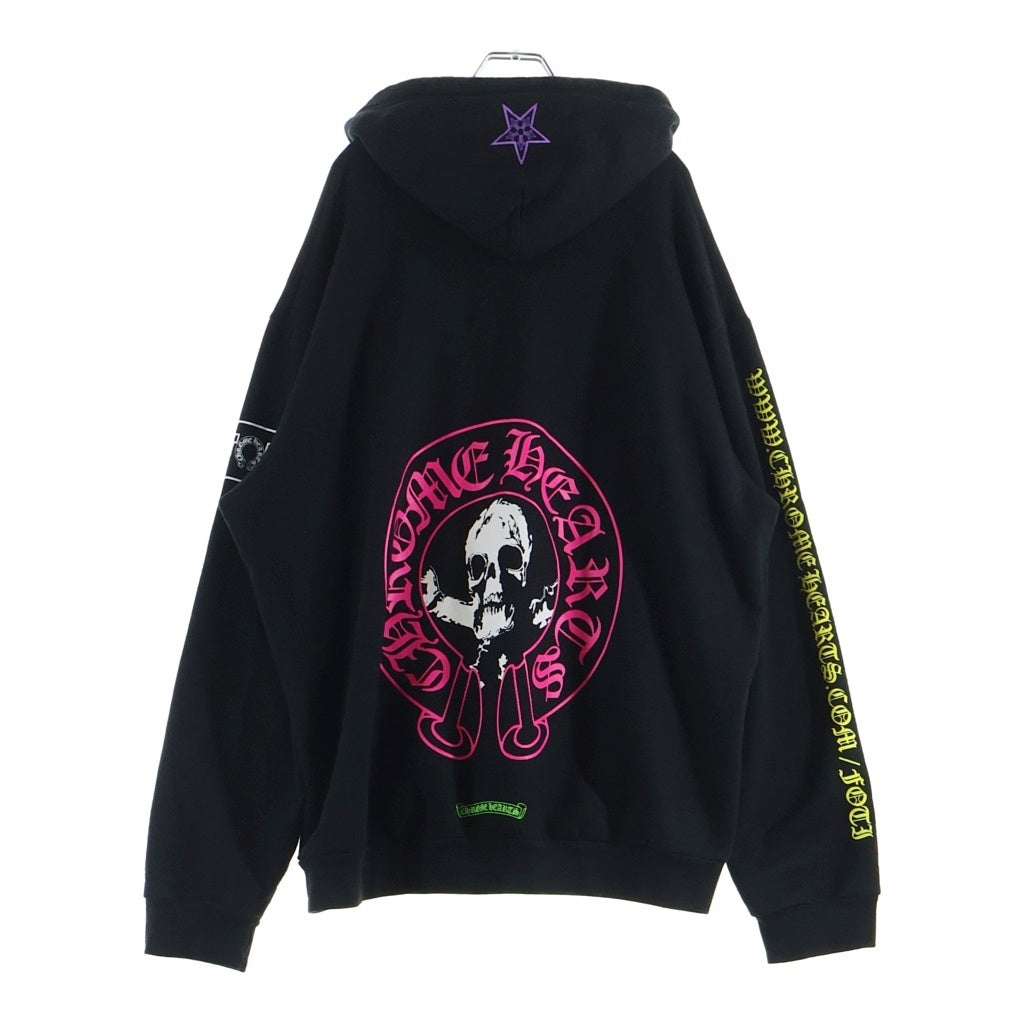 CHROME HEARTS(クロムハーツ) .com FOTI HD PLVR フォティ 両面プリント プルオーバーパーカー ブラック/マルチカラー