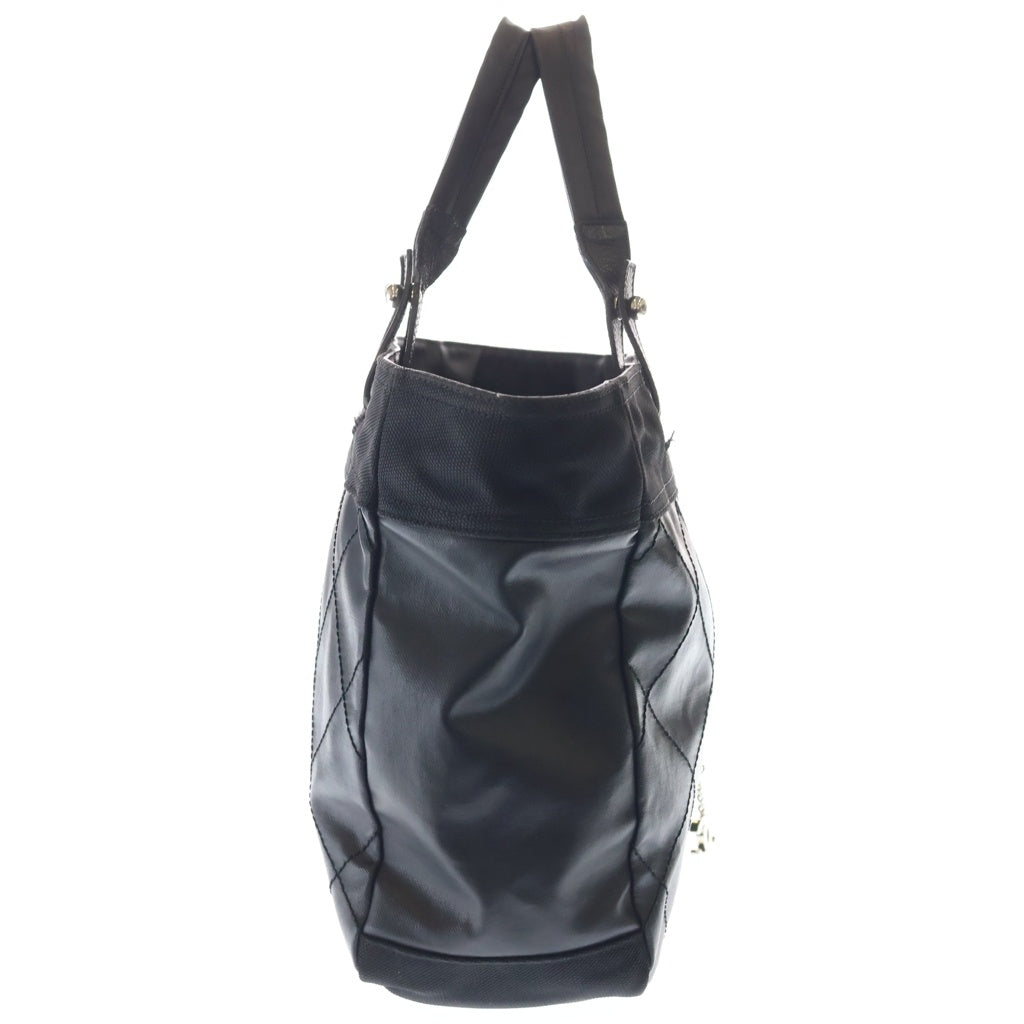 CHANEL(シャネル) パリビアリッツ MM ココマーク キルティング レザー トートバッグ ブラック レディース