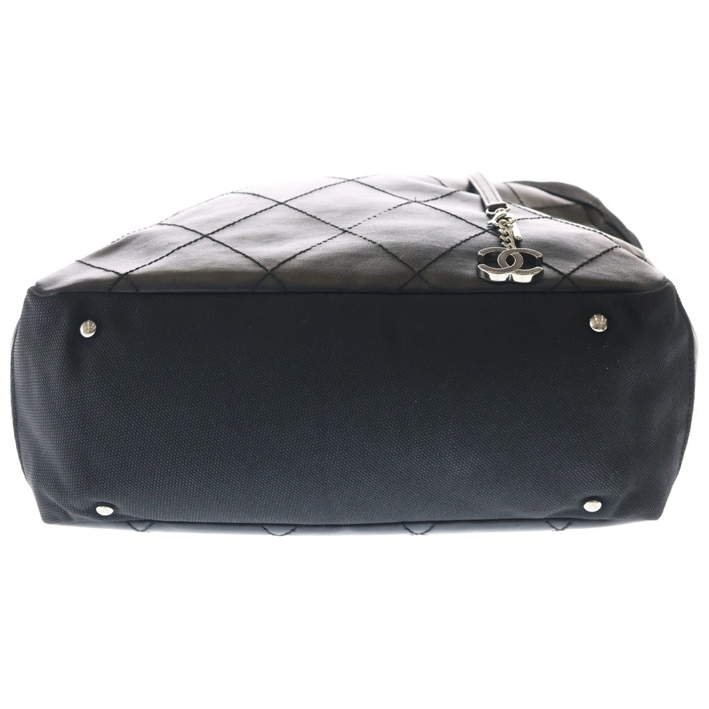 CHANEL(シャネル) パリビアリッツ MM ココマーク キルティング レザー トートバッグ ブラック レディース