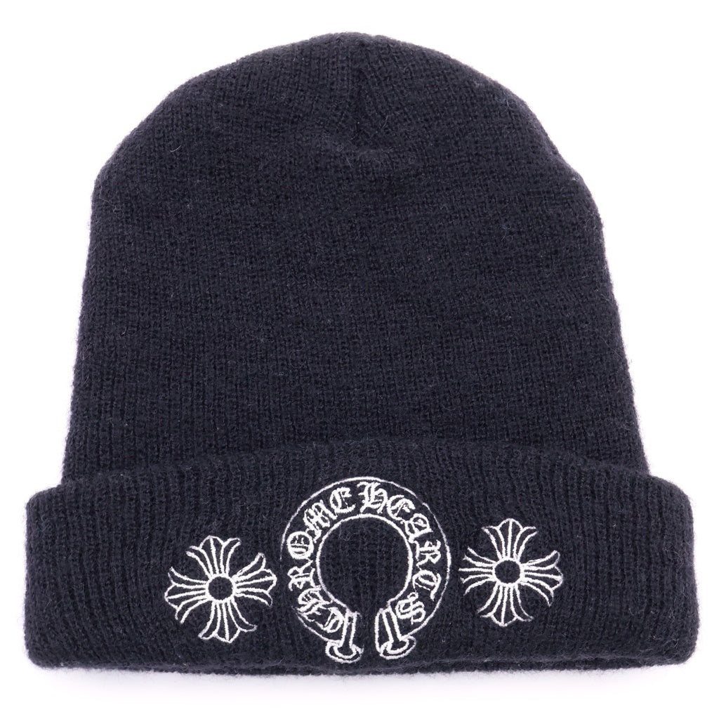 CHROME HEARTS(クロムハーツ) WOOL WATCH CAP CHプラスホースシュー刺繍ウールニット帽
