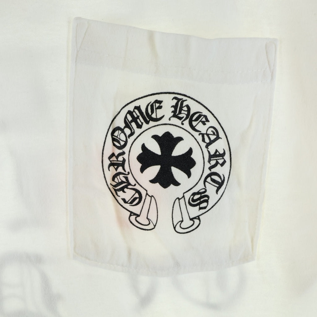 CHROME HEARTS(クロムハーツ) MADE IN HOLLYWOOD TEE メイドインハリウッド 両面プリントクルーネック半袖Tシャツカットソー ホワイト